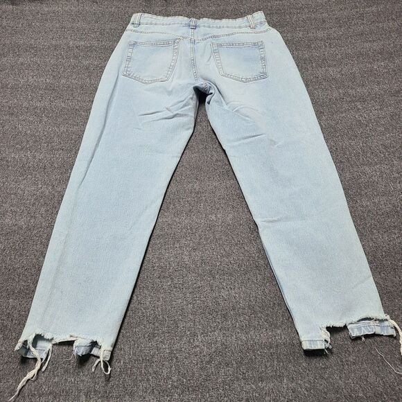 Refuge Womens Jeans 9 Mom Straight Fit Faded Distressed‎ Denim Pants - Picture 2 of 9